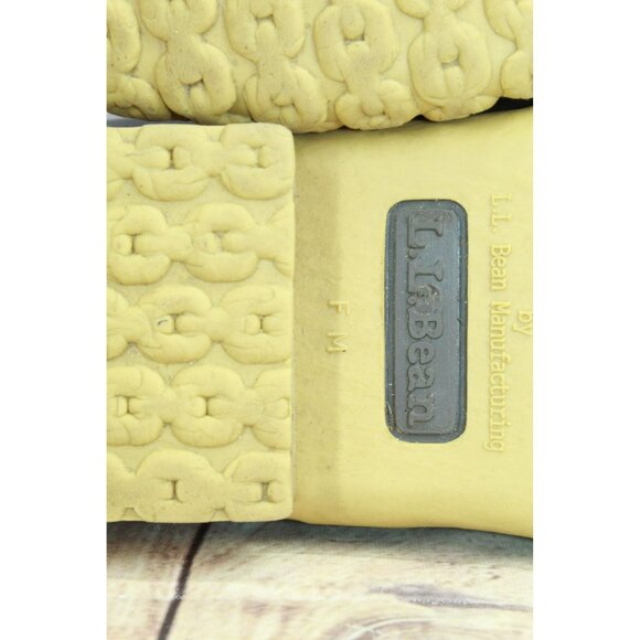 LL Bean Low Moccasin Duck Boots Brown Leather Unlined Gumshoes Size 10 M - Picture 9 of 10